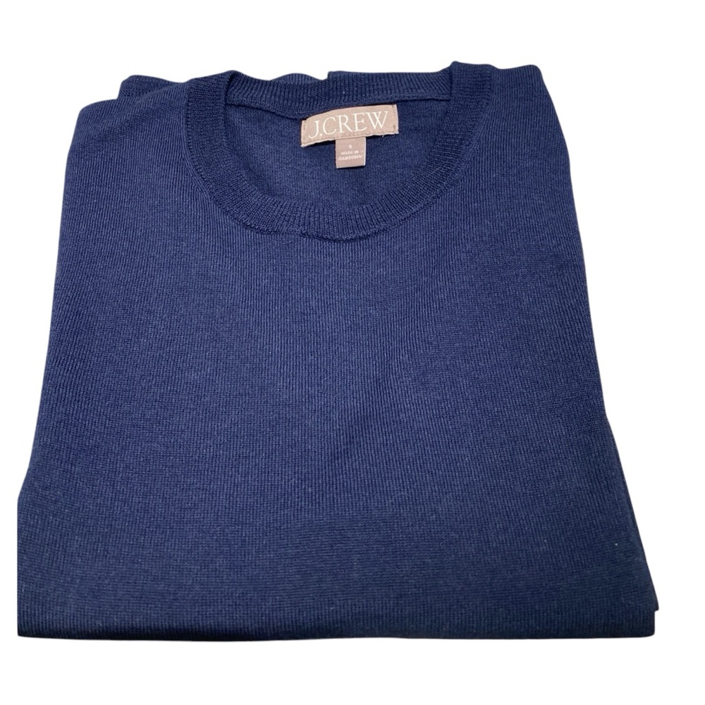 Something blue! J Crew Carolyn navy merino wool crew neck sweater! NWOT - Picture 6 of 7